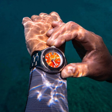 Spinnaker Watch - Piccard Automatic - SP-5098-99 - Tangerine Orange