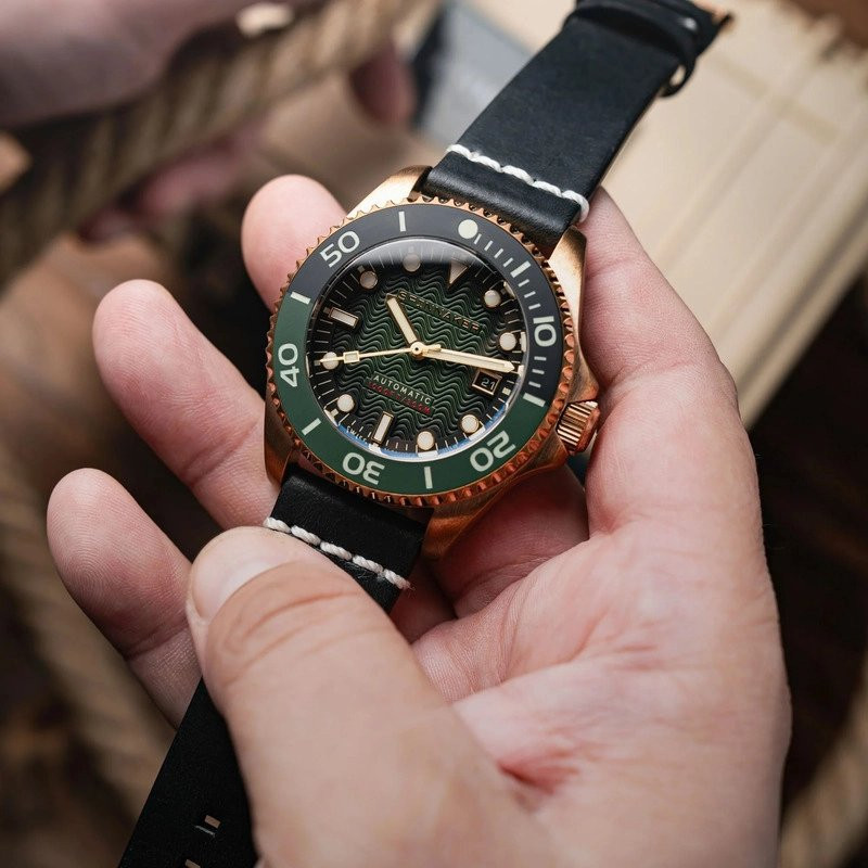 Montre SPINNAKER - TESEI BRONZE SWISS AUTOMATIC - SP-5060-0B - FOREST GREEN