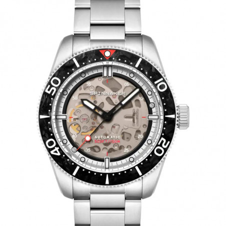 Montre SPINNAKER - CROFT 42 SKELETON AUTOMATIC - SP-5134-11 - CARBON BLACK