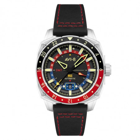 Montre AVI-8 - HAWKER HUNTER ATLAS GMT AUTOMATIC - DEVIL BLACK - AV-4122-01