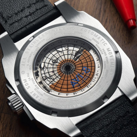 Montre AVI-8 - HAWKER HUNTER ATLAS GMT AUTOMATIC - DEVIL BLACK - AV-4122-01