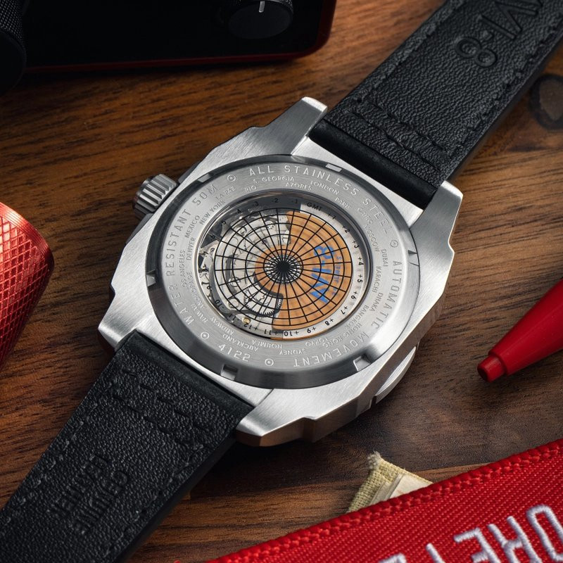 Montre AVI-8 - HAWKER HUNTER ATLAS GMT AUTOMATIC - DEVIL BLACK - AV-4122-01