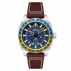 Montre AVI-8 - HAWKER HUNTER ATLAS GMT AUTOMATIC - EARTH BLUE  - AV-4122-02