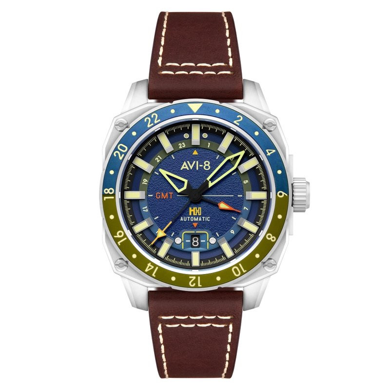 AVI-8 Watch - Hawker Hunter Atlas GMT Automatic - Earth Blue- AV-4122-02