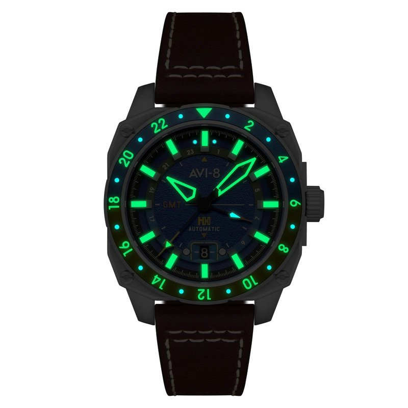 AVI-8 Watch - Hawker Hunter Atlas GMT Automatic - Earth Blue- AV-4122-02