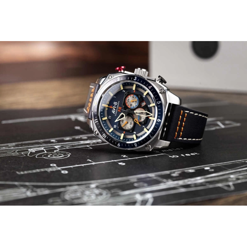 Montre AVI-8 – Hawker Hunter Dual Time Chrono – AV-4100-02