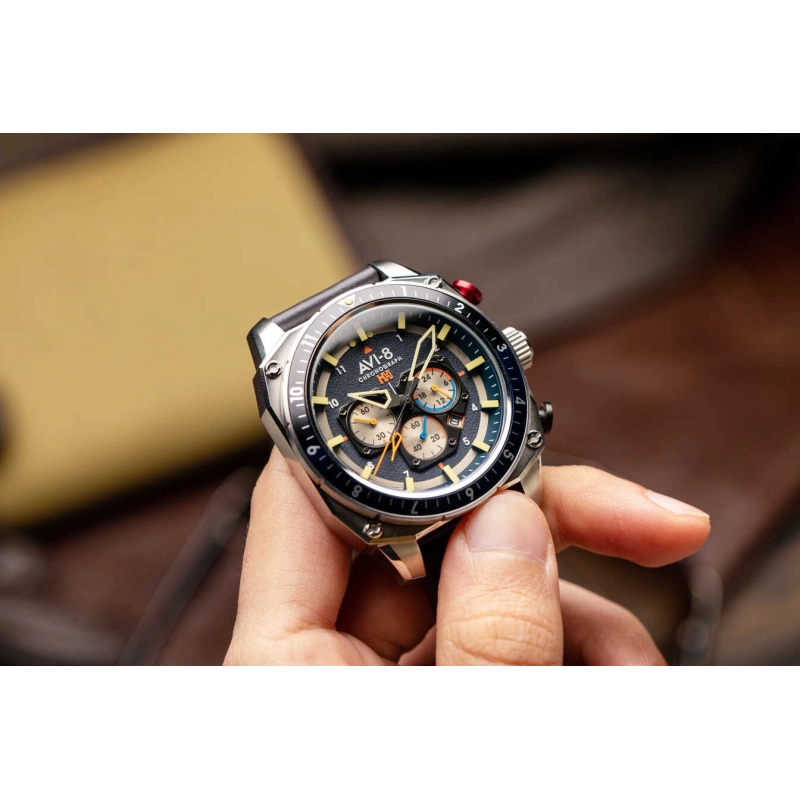 AVI-8 Watch – Hawker Hunter Dual Time Chrono – AV-4100-02