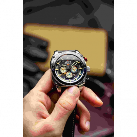 AVI-8 Watch – Hawker Hunter Dual Time Chrono – AV-4100-02
