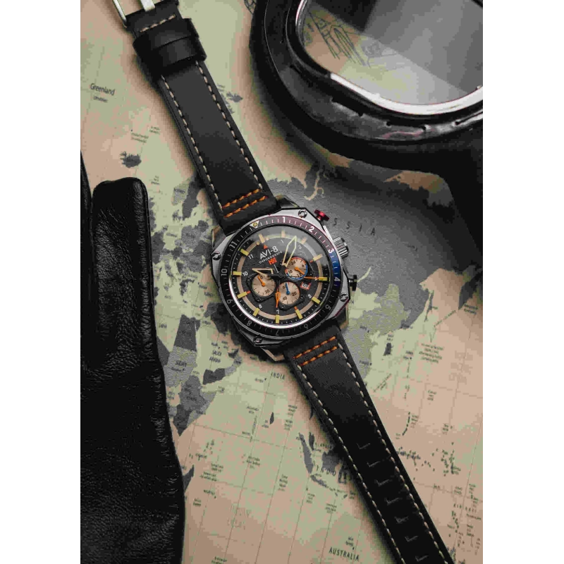 AVI-8 Watch – Hawker Hunter Dual Time Chrono – AV-4100-02