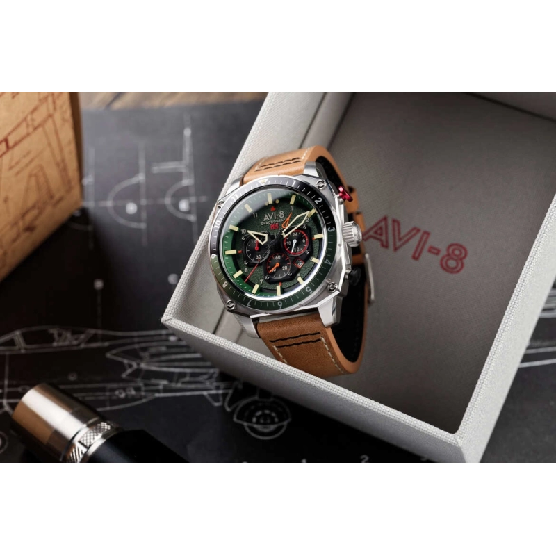 AVI-8 Watch – Hawker Hunter Dual Time Chrono – AV-4100-01