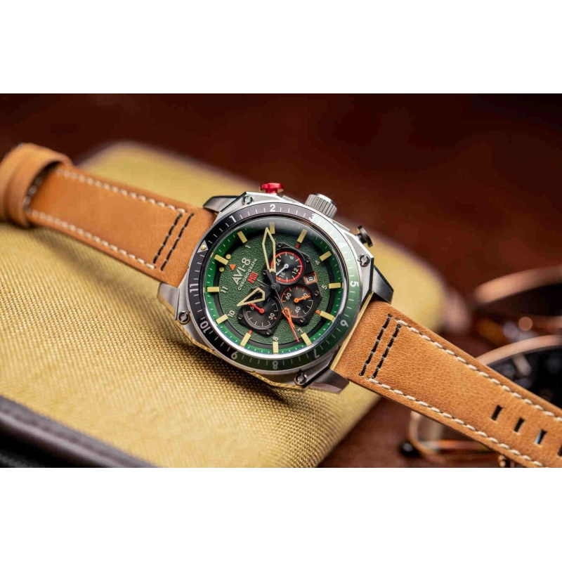AVI-8 Watch – Hawker Hunter Dual Time Chrono – AV-4100-01