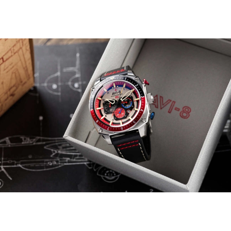 AVI-8 Watch – Hawker Hunter Dual Time Chrono – AV-4100-03