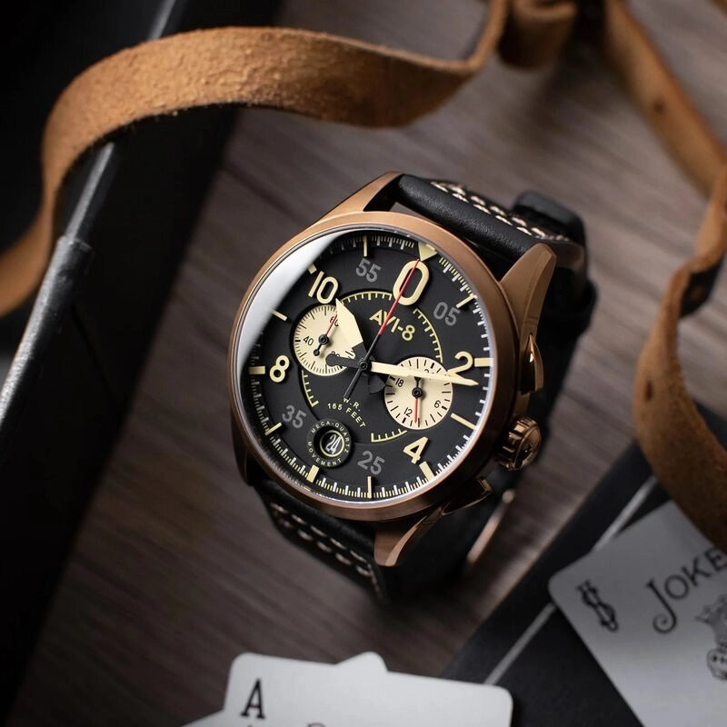 Montre AVI-8 – SPITFIRE – Void Black  – AV-4089-07