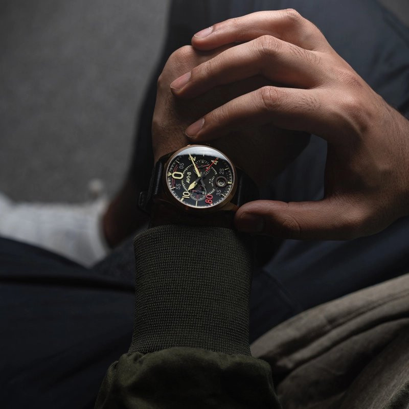 Montre AVI-8 - SPITFIRE LOCK CHRONOGRAPH D-DAY 80 LIMITED EDITION - Sword - AV-4089-0A