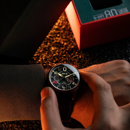 Montre AVI-8 - SPITFIRE LOCK CHRONOGRAPH D-DAY 80 LIMITED EDITION - Sword - AV-4089-0A