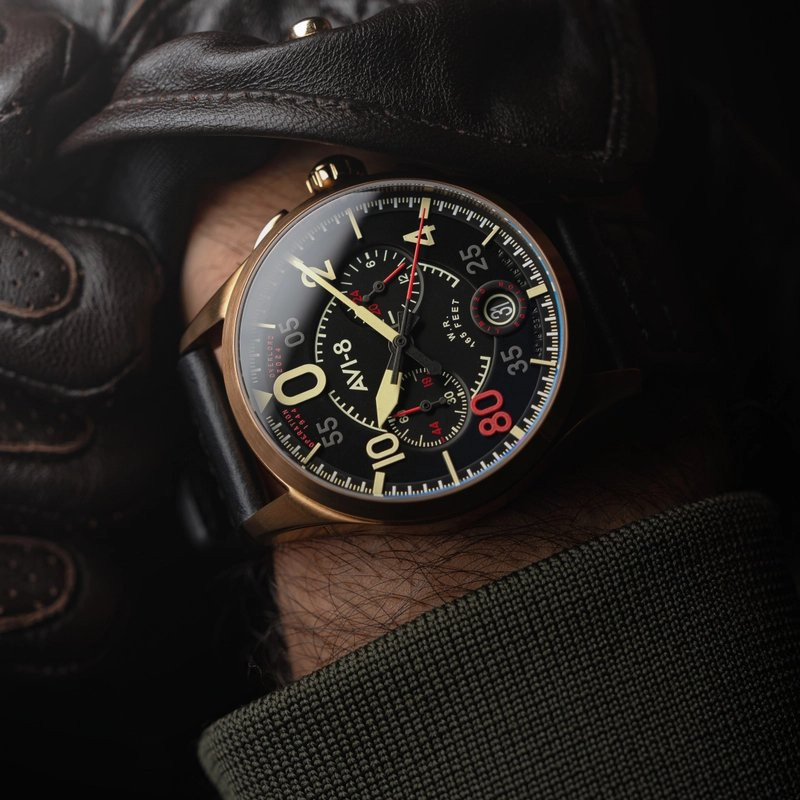 Montre AVI-8 - SPITFIRE LOCK CHRONOGRAPH D-DAY 80 LIMITED EDITION - Sword - AV-4089-0A