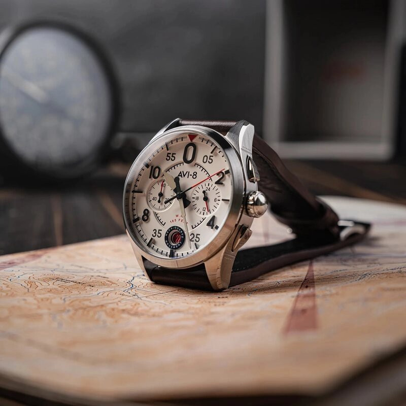 Montre AVI-8 – SPITFIRE – Aircraft White  – AV-4089-05