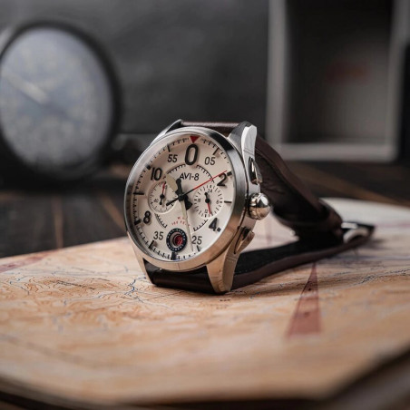 Montre AVI-8 – SPITFIRE – Aircraft White  – AV-4089-05