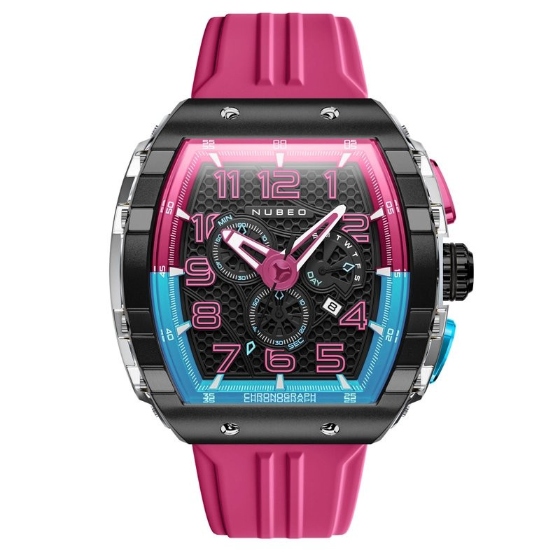 Montre NUBEO – MAGELLAN RETROGRADE CHRONOGRAPH – NB-6088-07 – BUBBLEGUM PINK