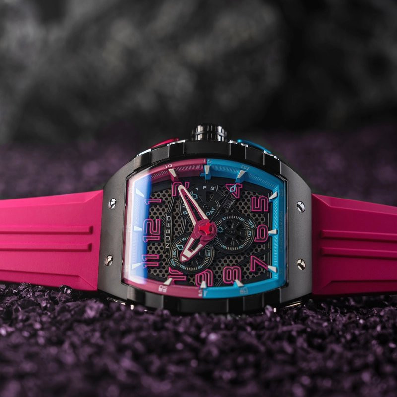 Montre NUBEO – MAGELLAN RETROGRADE CHRONOGRAPH – NB-6088-07 – BUBBLEGUM PINK