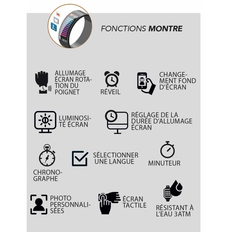 Montre Connectée SMARTY mixte avec GPS - SW031A