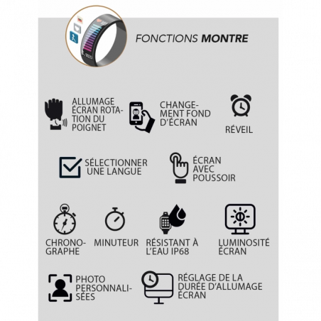 Montre Connectée SMARTY mixte - SW033A