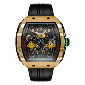 Montre NUBEO – MAGELLAN DOUBLE BARREL AUTOMATIC – NB-6100-05 – BLACK GOLD