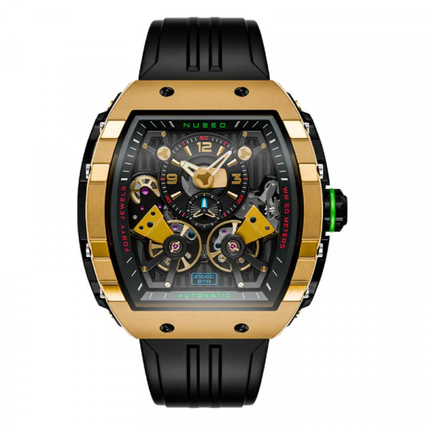 Montre NUBEO – MAGELLAN DOUBLE BARREL AUTOMATIC – NB-6100-05 – BLACK GOLD