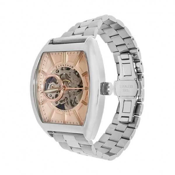 Montre Earnshaw -  Heritage Beauchamp Skeleton Automatic  – ES-8310-44 – Salmon Dust