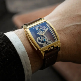 Montre Earnshaw -  Discovery Wolver Bridge Mechanical  – ES-8299-03 – Golden Brown