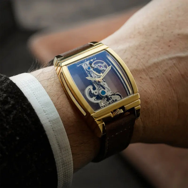 Montre Earnshaw -  Discovery Wolver Bridge Mechanical  – ES-8299-03 – Golden Brown