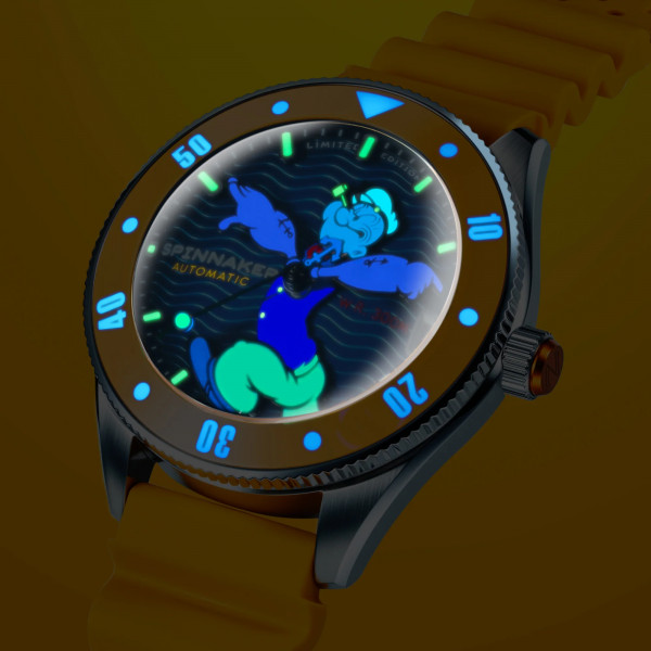 Spinnaker Watch - Challenger Automatic - Popeye Anchor Arms Limited Edition Corncob Yellow - SP-5163-01