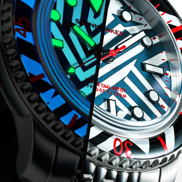 Montre Spinnaker -  Fleuss 40 Automatic Razzle Dazzle Limited Edition - SP-5165-11 - Noir Illumination