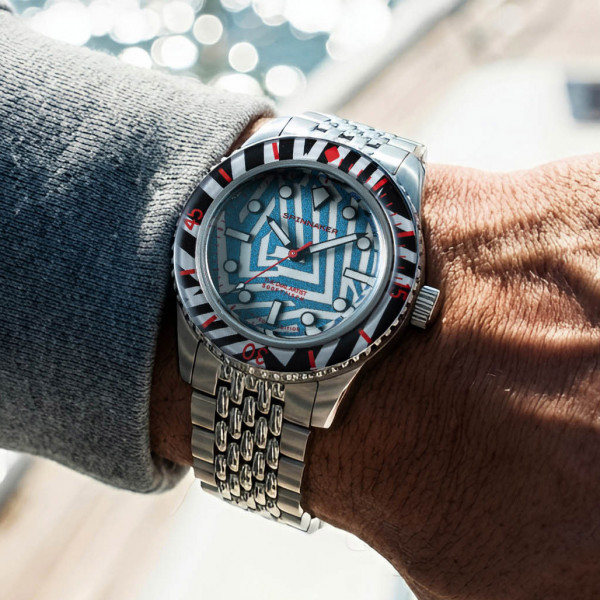 Spinnaker Watch -  Fleuss 40 Automatic Razzle Dazzle Limited Edition - SP-5165-11 - Black Illumination