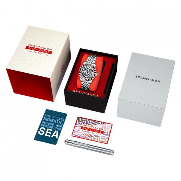 Spinnaker Watch -  Fleuss 40 Automatic Razzle Dazzle Limited Edition - SP-5165-11 - Black Illumination