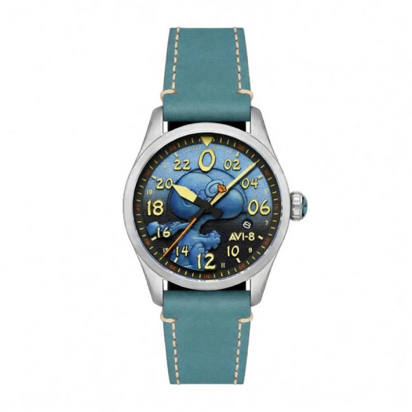 Montre Avi-8 -  Spitfire Peanuts Snoopy Flying Ace 24 Hour Automatic Limited Edition - AV-4150-03 - Azure Blue