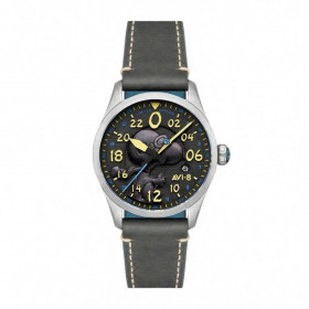 Avi-8 Watch -  Spitfire Peanuts Snoopy Flying Ace 24 Hour Automatic Limited Edition - AV-4150-01 - Charcoal Grey