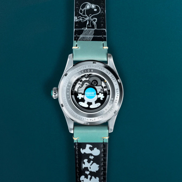 Avi-8 Watch -  Spitfire Peanuts Snoopy Flying Ace 24 Hour Automatic Limited Edition - AV-4150-03 - Azure Blue