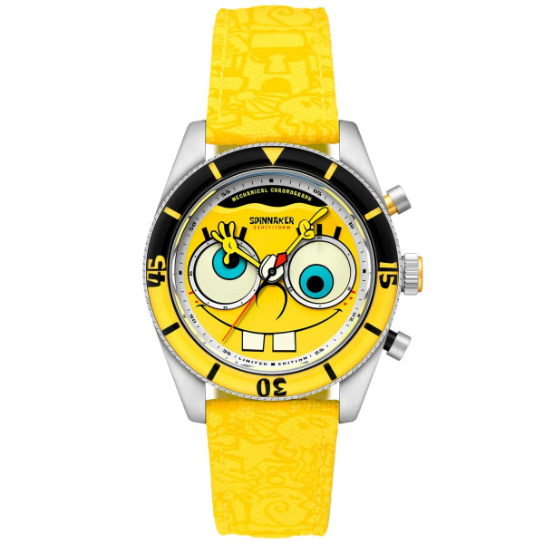 Spinnaker Watch -  Fleuss Mechanical Chronograph Spongebob Squarepants Eyedial Limited Edition - SP-5153-01 - Googly Yellow