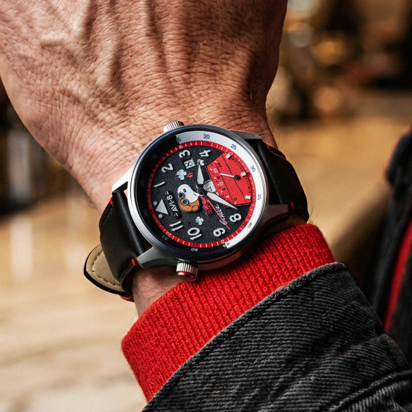 Montre Avi-8 - Hawker Hurricane Mckellar Dual Time Peanuts Snoopy Flying Ace Limited Edition - AV-4151-01 - Phamtom Flyer