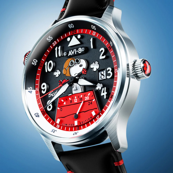 Montre Avi-8 - Hawker Hurricane Mckellar Dual Time Peanuts Snoopy Flying Ace Limited Edition - AV-4151-01 - Phamtom Flyer