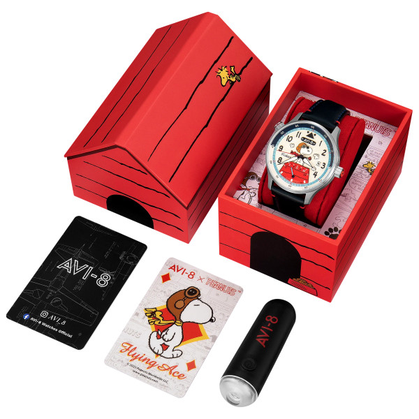 Montre Avi-8 - Hawker Hurricane Mckellar Dual Time Peanuts Snoopy Flying Ace Limited Edition - AV-4151-02 - Aero Blue
