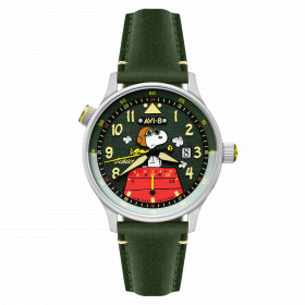 Montre Avi-8 - Hawker Hurricane Mckellar Dual Time Peanuts Snoopy Flying Ace Limited Edition - AV-4151-05 - Pine Pilot