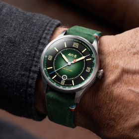 Montre Avi-8 - Flyboy Lafayette Automatic 110th Anniversary Limited Edition - AV-4153-01 - Mossy Hue