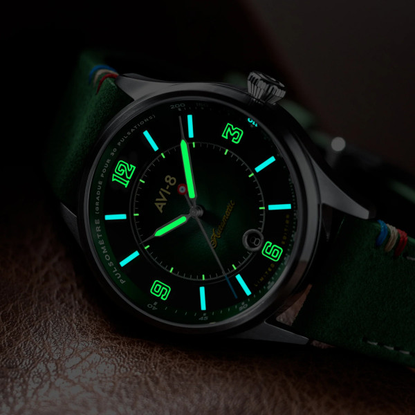 Avi-8 Watch - Flyboy Lafayette Automatic 110th Anniversary Limited Edition - AV-4153-01 - Mossy Hue