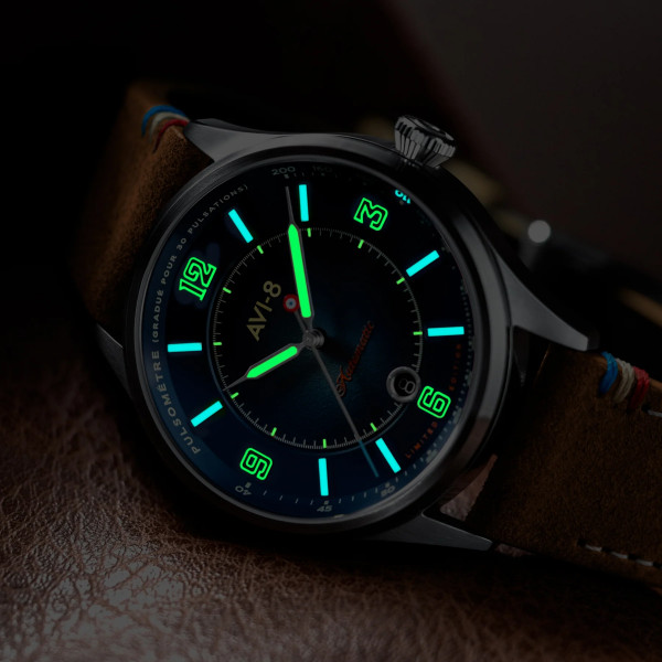 Avi-8 Watch- Flyboy Lafayette Automatic 110th Anniversary Limited Edition - AV-4153-02 - Blue Horizon
