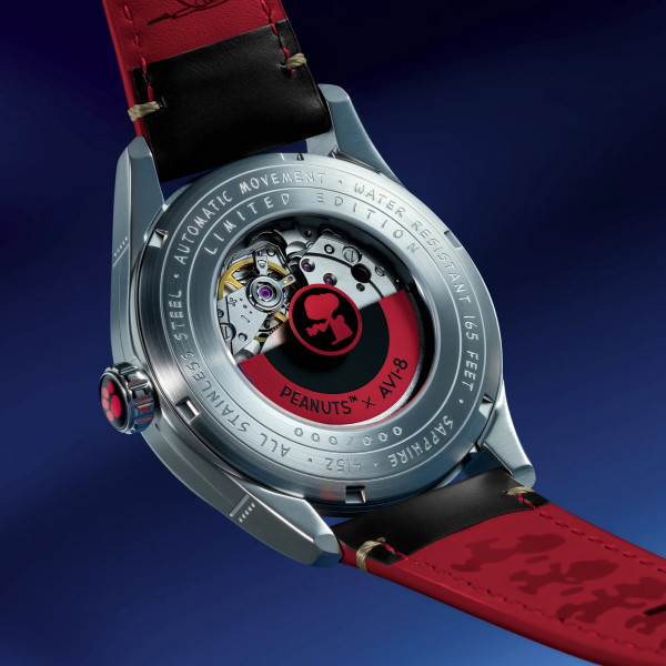 Montre Avi-8 - Spitfire Smith Automatic Snoopy Peanuts Flying Ace Pilot Error Limited Edition - AV-4152-01 - Midnight Maneuver