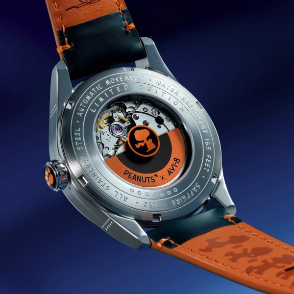 Montre Avi-8 - Spitfire Smith Automatic Snoopy Peanuts Flying Ace Pilot Error Limited Edition - AV-4152-02 - Blue Blunder