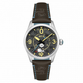 Montre Avi-8 - Spitfire Smith Automatic Snoopy Peanuts Flying Ace Pilot Error Limited Edition - AV-4152-03 - Cloudy Confusion
