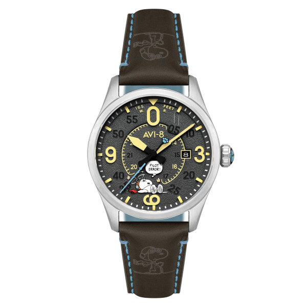 Montre Avi-8 - Spitfire Smith Automatic Snoopy Peanuts Flying Ace Pilot Error Limited Edition - AV-4152-03 - Cloudy Confusion